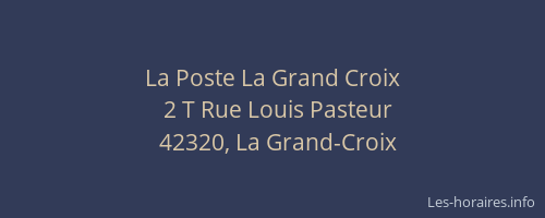 La Poste La Grand Croix