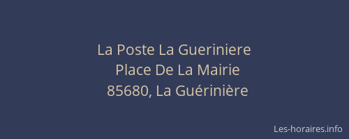 La Poste La Gueriniere
