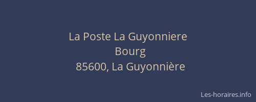 La Poste La Guyonniere