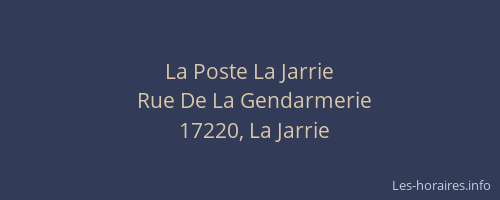 La Poste La Jarrie