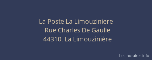 La Poste La Limouziniere
