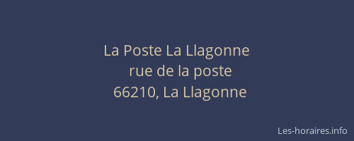 La Poste La Llagonne