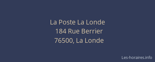 La Poste La Londe