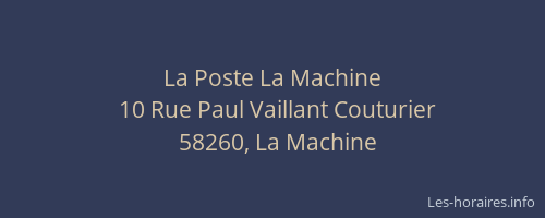 La Poste La Machine