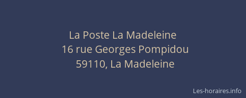 La Poste La Madeleine