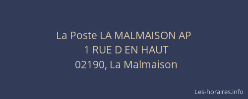 La Poste LA MALMAISON AP