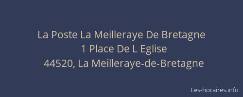 La Poste La Meilleraye De Bretagne