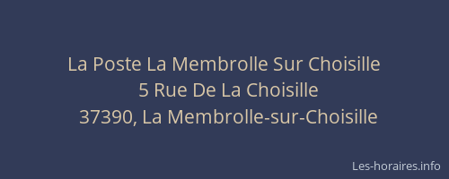 La Poste La Membrolle Sur Choisille