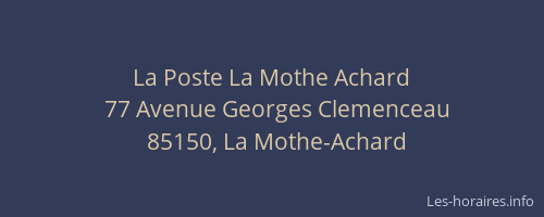 La Poste La Mothe Achard