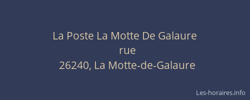 La Poste La Motte De Galaure