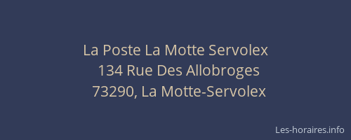 La Poste La Motte Servolex