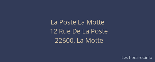 La Poste La Motte