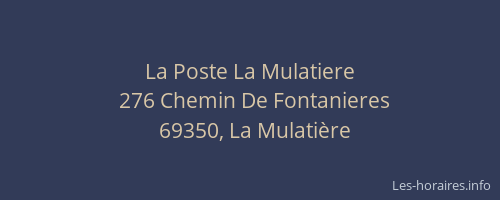 La Poste La Mulatiere