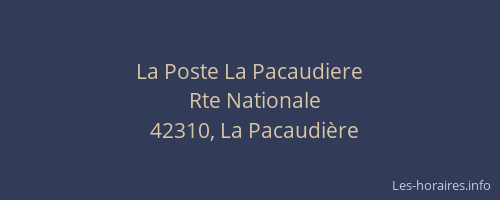 La Poste La Pacaudiere