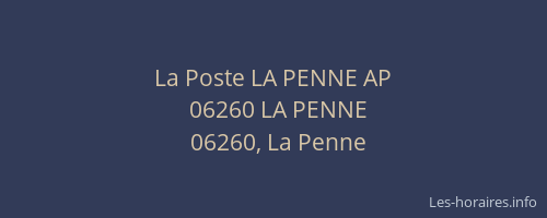 La Poste LA PENNE AP