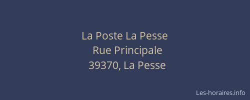 La Poste La Pesse