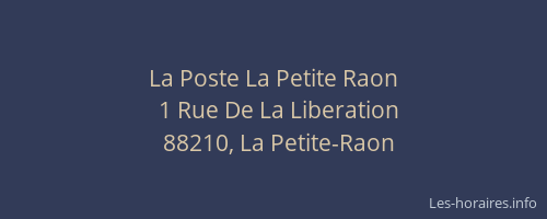 La Poste La Petite Raon