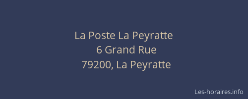 La Poste La Peyratte