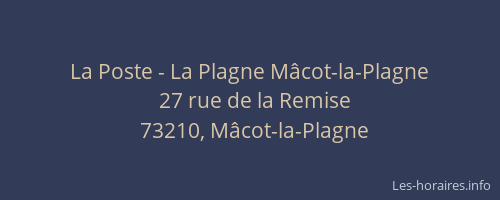 La Poste - La Plagne M&acirc;cot-la-Plagne