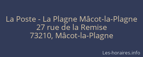 La Poste - La Plagne Mâcot-la-Plagne