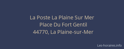 La Poste La Plaine Sur Mer