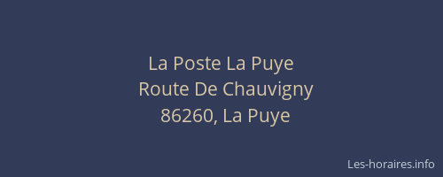 La Poste La Puye