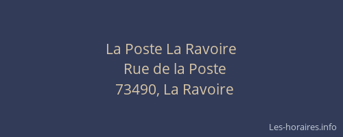 La Poste La Ravoire