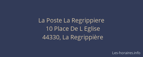 La Poste La Regrippiere