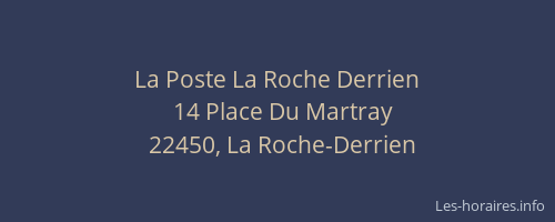 La Poste La Roche Derrien