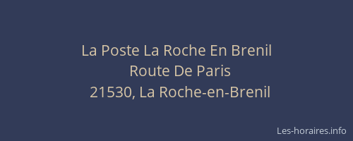 La Poste La Roche En Brenil