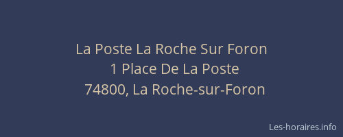 La Poste La Roche Sur Foron