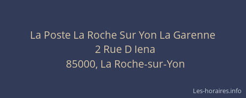 La Poste La Roche Sur Yon La Garenne