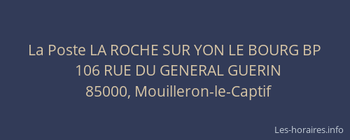 La Poste LA ROCHE SUR YON LE BOURG BP