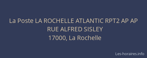 La Poste LA ROCHELLE ATLANTIC RPT2 AP AP