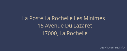 La Poste La Rochelle Les Minimes