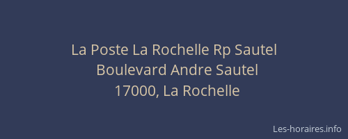 La Poste La Rochelle Rp Sautel