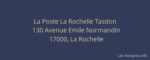 La Poste La Rochelle Tasdon