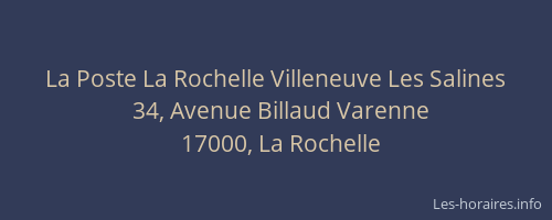 La Poste La Rochelle Villeneuve Les Salines