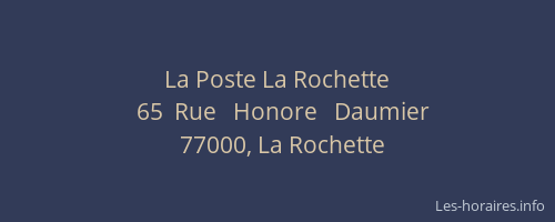 La Poste La Rochette