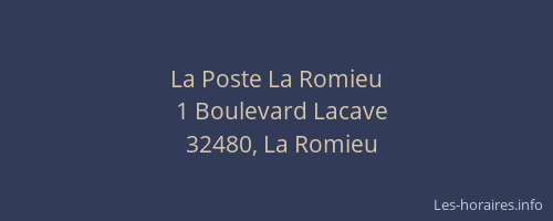 La Poste La Romieu