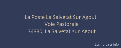 La Poste La Salvetat Sur Agout