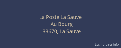 La Poste La Sauve