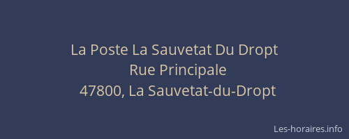 La Poste La Sauvetat Du Dropt