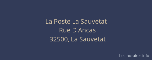 La Poste La Sauvetat