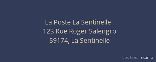 La Poste La Sentinelle