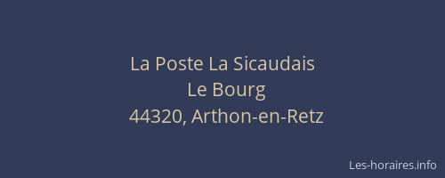 La Poste La Sicaudais