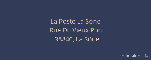 La Poste La Sone