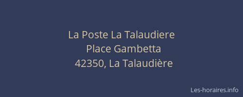 La Poste La Talaudiere