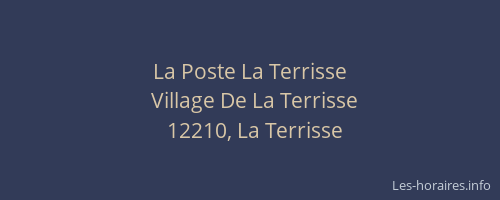 La Poste La Terrisse