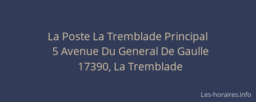 La Poste La Tremblade Principal
